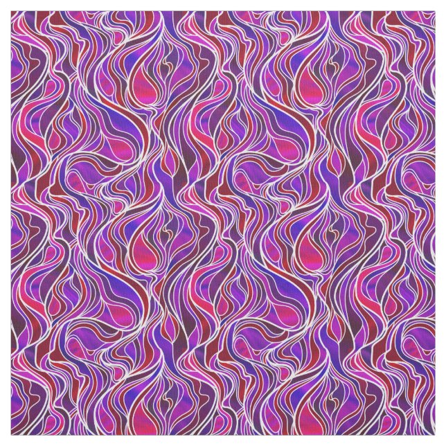 Tissu Vitrail violet Abstrait (Échantillon)