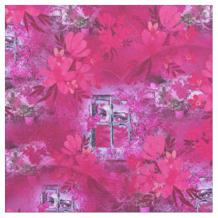 Tissu Viva Magenta 2023 fille dans la fenêtre Fabric