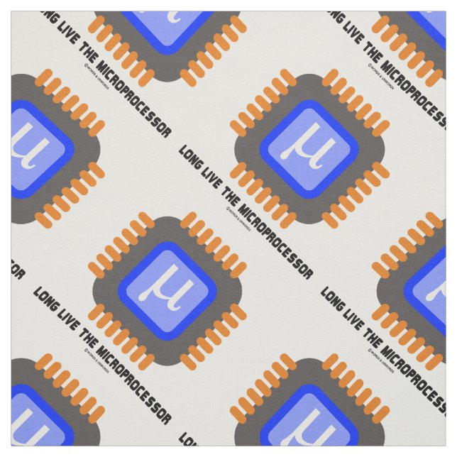 Tissu Vive L'Humour Geek Microprocesseur Microchip (Échantillon)