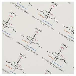 Tissu Vivez La Condition De Mon Existence ECG Heartbeat