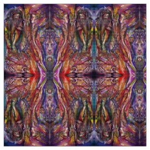 Tissu VIVIEN ET MERLIN Imaginaire bleu violet rose