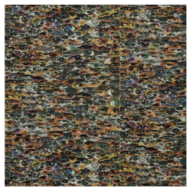 Tissu Voilà qui vous regarde ! (Échantillon)