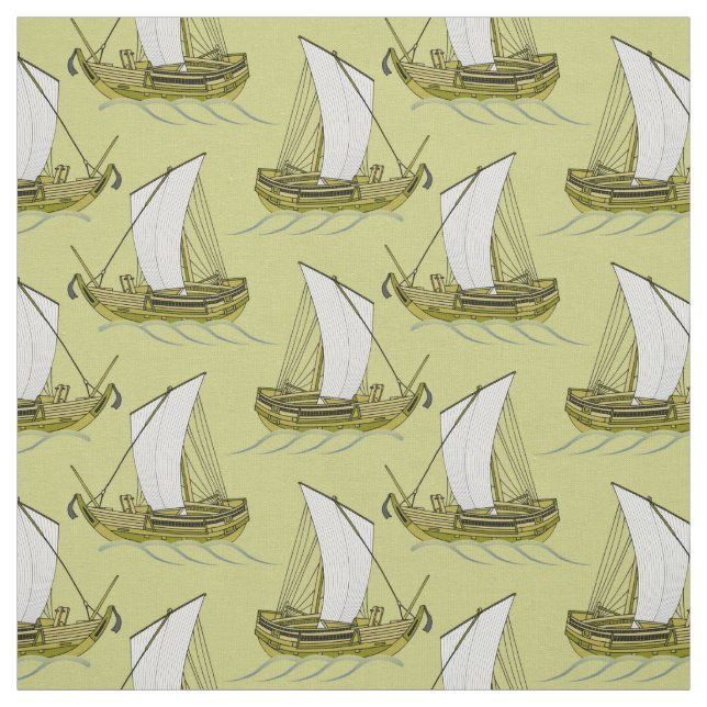 Tissu Voiliers Ocean Green (Échantillon)