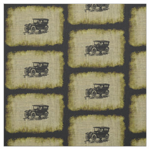 Tissu Voiture ancienne classique en Motif Vintage