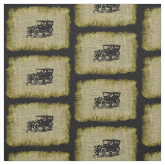 Tissu Voiture ancienne classique en Motif Vintage