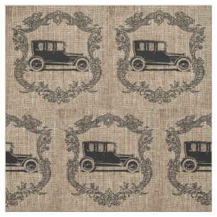 Tissu Voiture ancienne en toile de jute