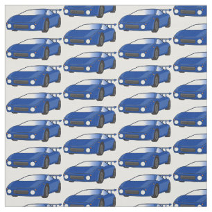 Tissu Voiture de sport bleue avec illustration airfos