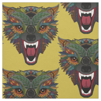 Tissu vol de combat de loup ocre