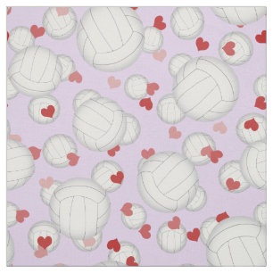 Tissu volley-ball avec le coeur sports motifs