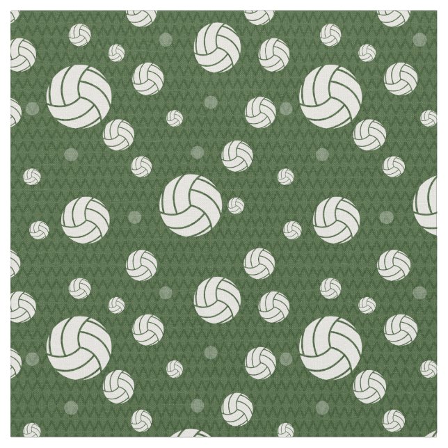 Tissu Volley-ball vert de forêt Chevron Patterned (Fermer)
