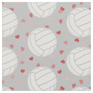 Tissu volleyball avec de minuscules coeurs sur les sport