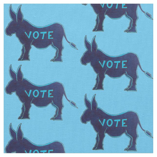 Tissu VOTE Blue Donkey Novembre 2020 Jour de l'élection  (Fermer)