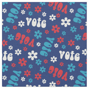 Tissu vote Super marine motif