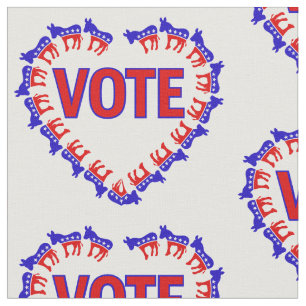 Tissu voter démocrate donkey