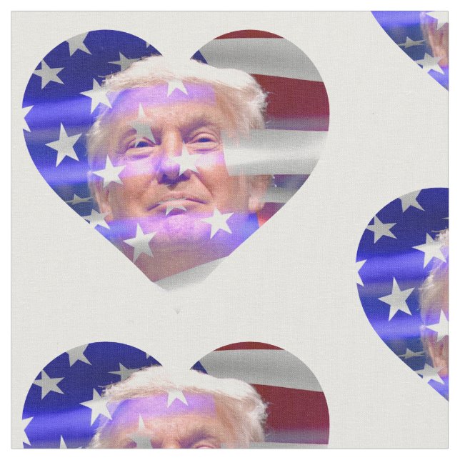 Tissu voter donald trump heart (Fermer)