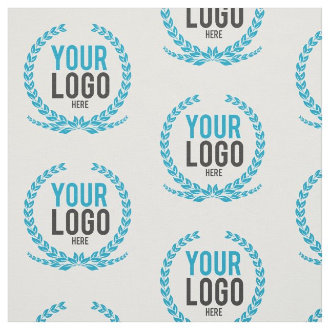 Tissu Votre logo d'affaires partout modelé (Échantillon)