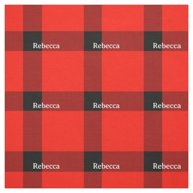 Tissu Votre nom Buffalo Plaid (Échantillon)