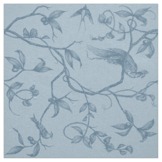 Tissu Voyage au Château Peacock Blue Fabric