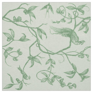 Tissu Voyage au Château Peacock Green