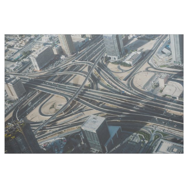 Tissu Vue de route de Burj Khalifa, Dubaï (Yard)