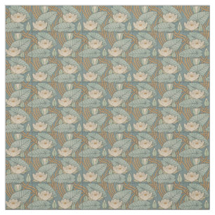 Tissu Water Lys Lily Art Nouveau Nature