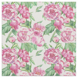 Tissu Watercolor peony