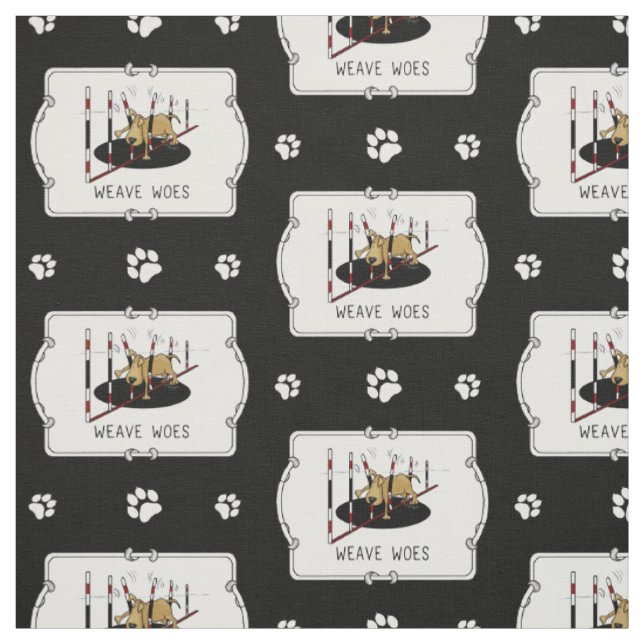 Tissu Weave Woes - drôle d'agilité de chien (Échantillon)