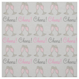 Tissu Wedding shower en verre de champagne rose Bubbly