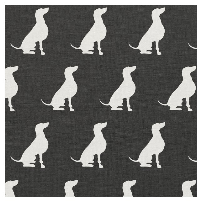 Tissu Weimaraner Chien Silhouette Animal (Fermer)