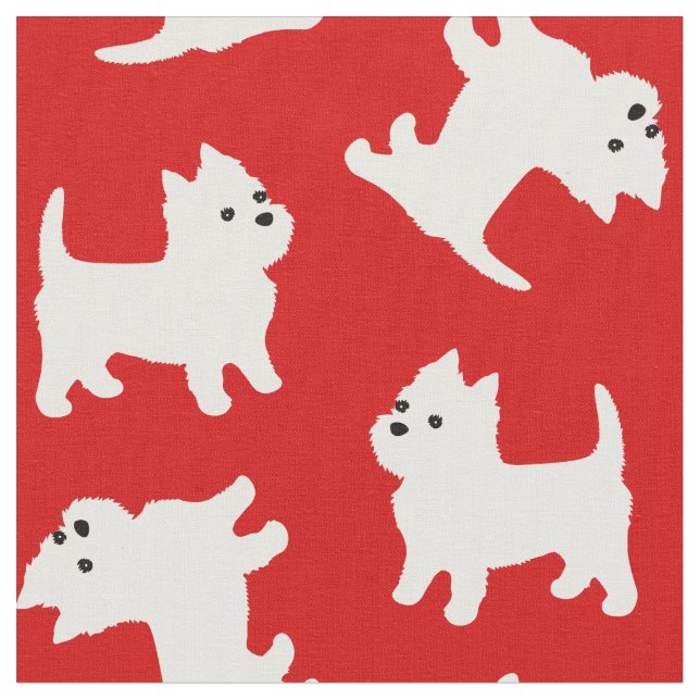 Tissu West Highland White Terriers Westerns (Fermer)