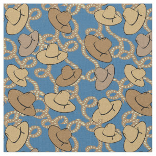 Tissu Western Cowboy Casquettes et Lassos Fabric