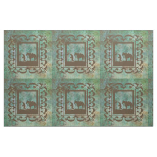 Tissu Western Cowboy Prayer Design Fabric 9" carré