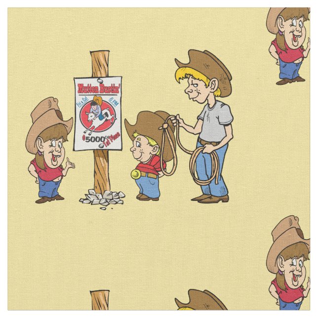 Tissu Western Mutton Bustin Kids RodeoFabric (Fermer)