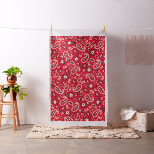 Tissu Western Red Paisley