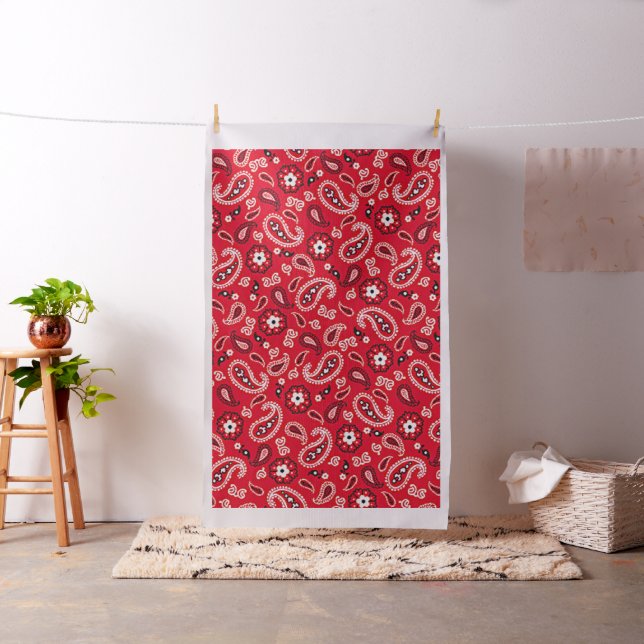 Tissu Western Red Paisley (In Situ)