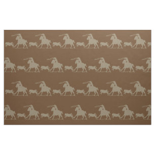 Tissu Western Rodeo Cowboy Calf Roping
