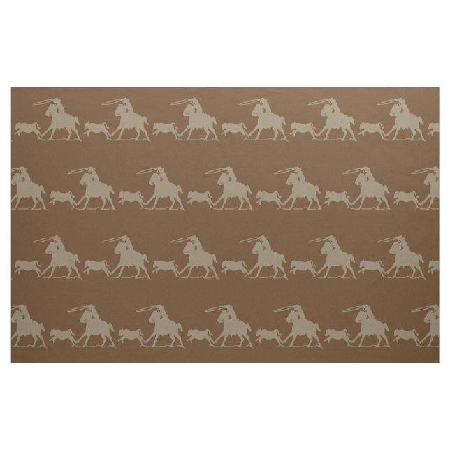Tissu Western Rodeo Cowboy Calf Roping (Fat Quarter)
