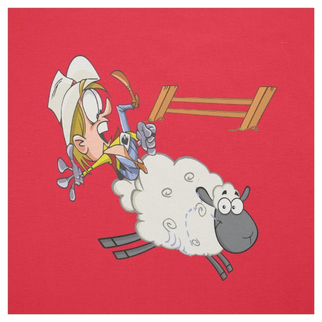 Tissu Western Rodeo Mutton Bustin Grande impression (Échantillon)