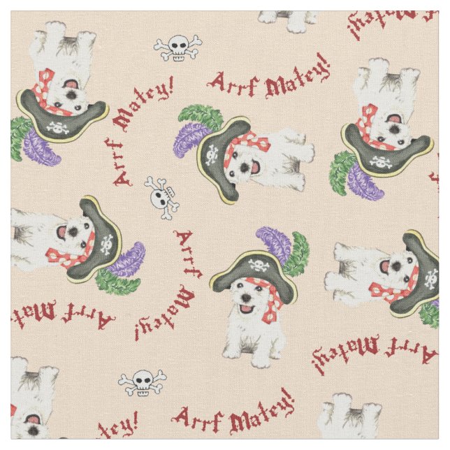 Tissu Westie Pirate Fabric (Fermer)