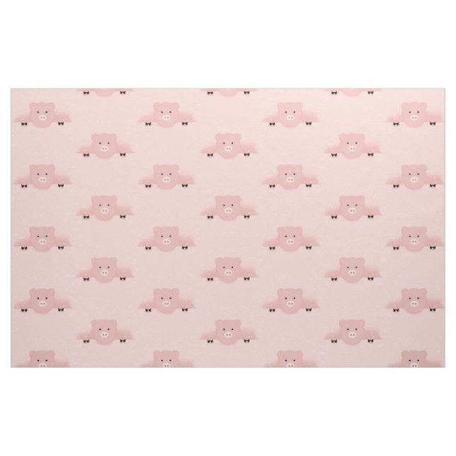 Tissu Whimsal & Fancy Pink Pig mignonne animal de ferme (Fat Quarter)
