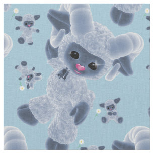 Tissu Whimsical Baby Plush Toy Sheep Pays Bleu