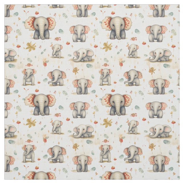 Tissu Whimsy's Big Day Out : Whimsy Elephant (Échantillon)