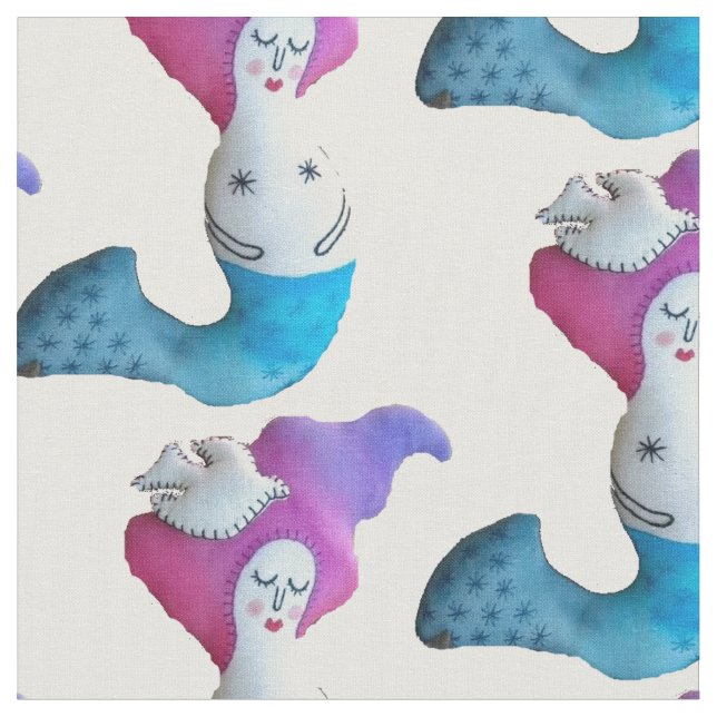 Tissu White Dove Mermaid Thunder_Cove (Fermer)