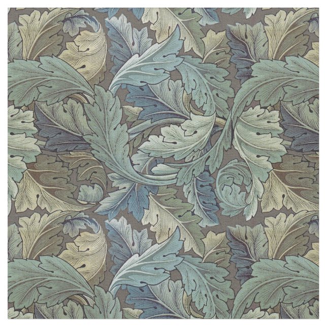 Tissu William Morris Acanthus Sage Fleur Floral Botaniqu (Fermer)
