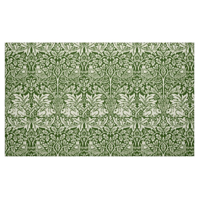 Tissu William Morris Brer Rabbit Motif vert foncé (Fat Quarter)