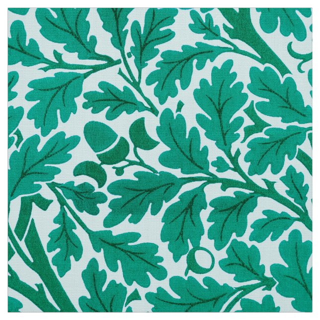 Tissu William Morris Chêne Feuilles, Turquoise & Aqua   (Échantillon)
