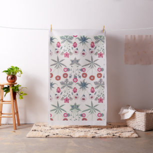 Tissu William Morris Daisy Motif floral Orange rouge