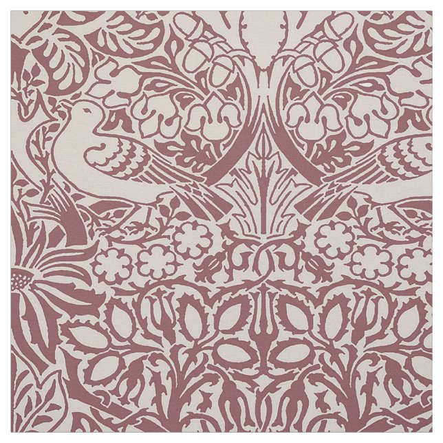 Tissu William Morris' Dove and Rose, Antique couleur Ros (Échantillon)