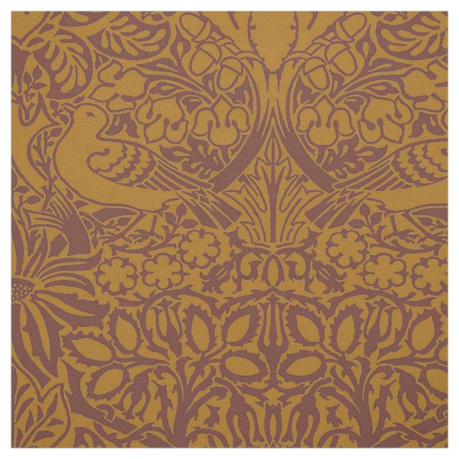 Tissu William Morris' Dove and Rose, Dark Ambers (Échantillon)