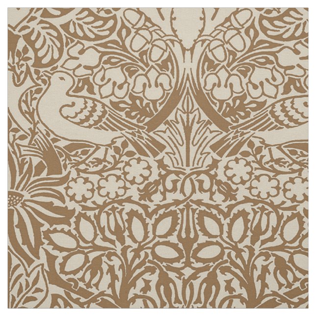 Tissu William Morris' Dove and Rose, Mellow Brown (Échantillon)
